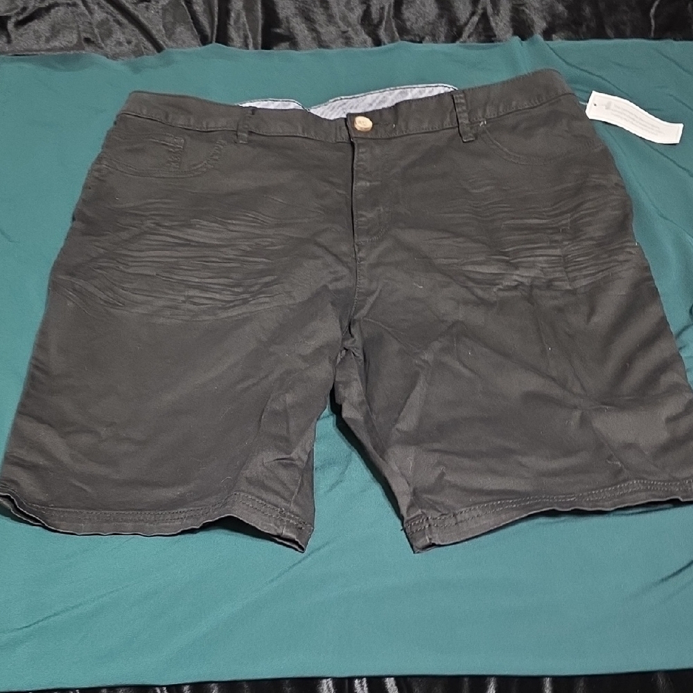 Time and Tru Women's Black Flat Front Shorts